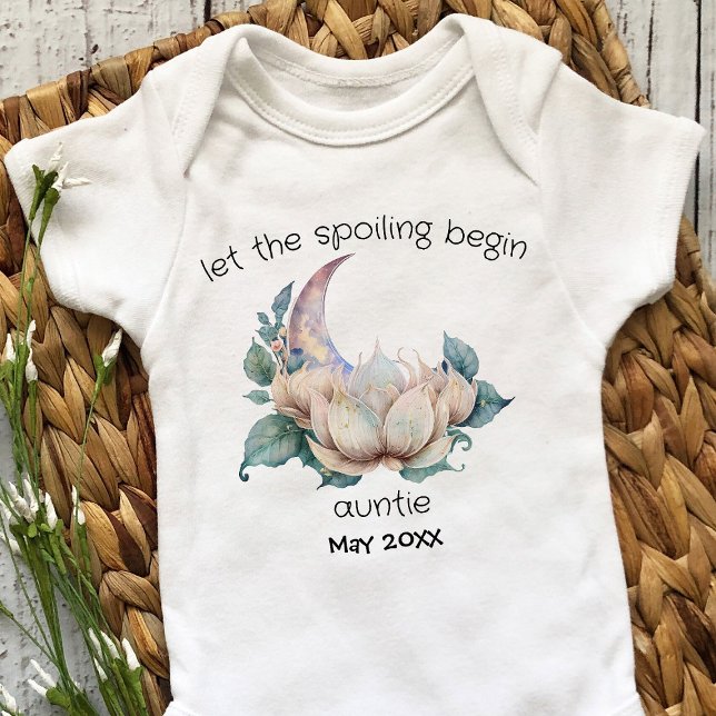 Auntie Baby Announcement New Aunt Custom Reveal Baby Bodysuit (Creator Uploaded)