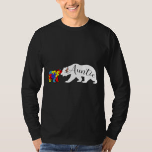 Auntie Bear Autism Awareness Aunt T-Shirt