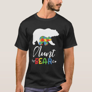Auntie Bear Autism Awareness  Aunt Women T-Shirt