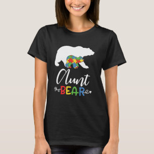 Auntie Bear Autism Awareness  Aunt Women T-Shirt