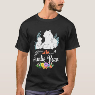 Auntie Bear Gifts For Mother's Day Floral Flower M T-Shirt