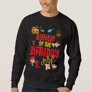 Auntie Birthday Girl Pirate Birthday Party Theme O Sweatshirt