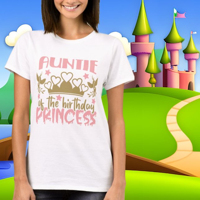 Auntie Birthday Princess word art T-Shirt (Creator Uploaded)