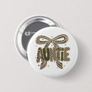 Auntie Camo Gift from Sister New Baby Announcement 6 Cm Round Badge
