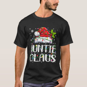 Auntie Claus Christmas Lights Pajama Family Matchi T-Shirt