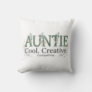 Auntie Cool Creative Compelling Quote Cushion