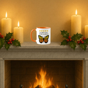 Auntie custom text butterfly mug