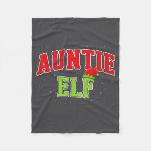 Auntie Elf Christmas Family Matching Group Xmas Si Fleece Blanket