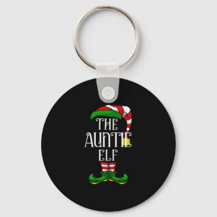 Auntie Elf Family Matching Christmas Group Key Ring