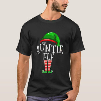 Auntie Elf Group Matching Family Christmas Gift Au T-Shirt