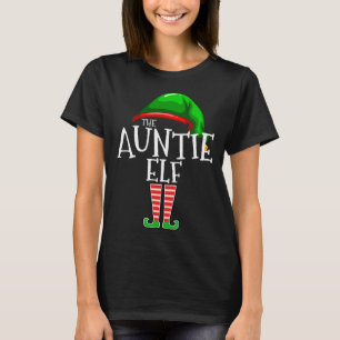 Auntie Elf Matching Family Christmas Aunt Outfit T-Shirt