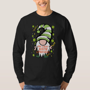 Auntie Funny St Patrick S Day Lucky Gnome Family M T-Shirt