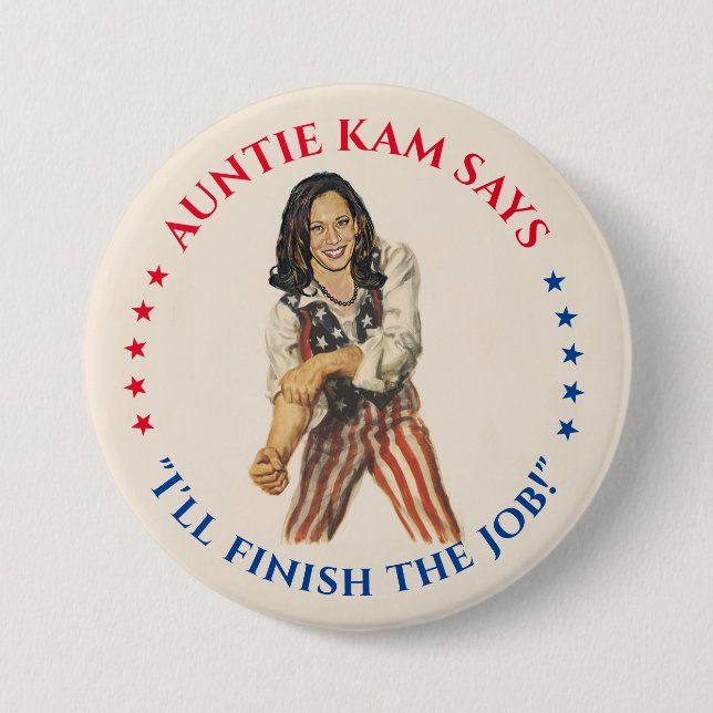 Auntie Kam 2024 7.5 Cm Round Badge (Front)