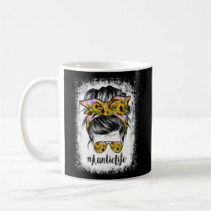Auntie Life Bleached Auntie Life Sunflower Messy Coffee Mug
