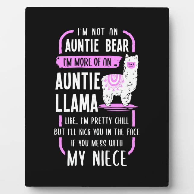 Auntie Llama Plaque (Front)