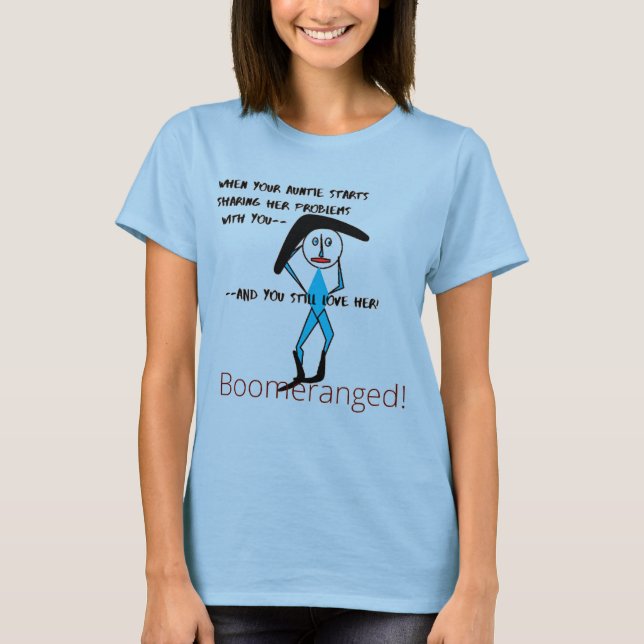 Auntie Love Light Blue Tee  Boomeranged (Front)