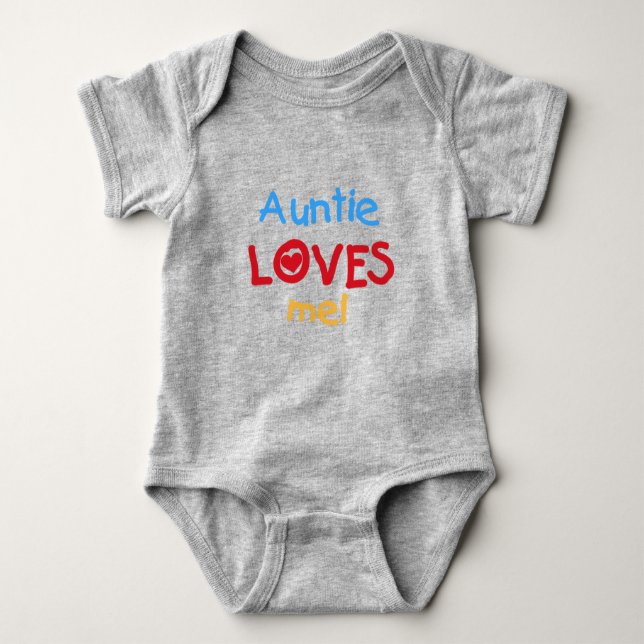 Auntie Loves Me Baby Bodysuit (Front)