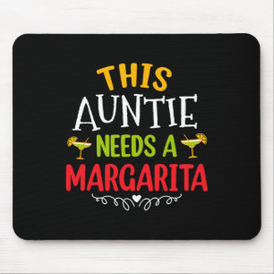 Auntie Margarita Cinco De Mayo Sombrero Aunties Fu Mouse Pad