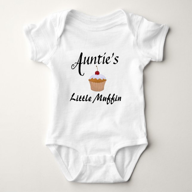 Auntie Newborn Little Muffin Niece Nephew Cute Baby Bodysuit (Front)