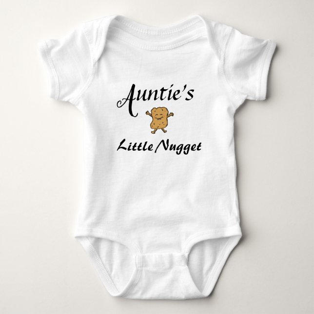Auntie Niece Nephew Nugget Nickname Newborn Cute Baby Bodysuit (Front)