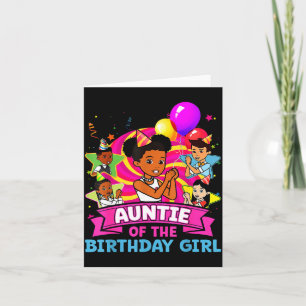 Auntie Of Birthday Girl Gracie Nk Doll Family Deco Card