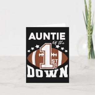 Auntie Of The 1st Year Down Football First Birthda Card