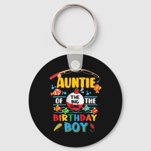 Auntie Of The Big One Fishing 1st Birthday Ofishal Key Ring
