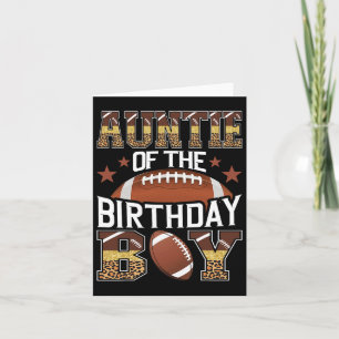 Auntie Of The Birthday Boy Football Baller Game Da Card