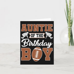 Auntie Of The Birthday Boy Football Party Family M Card