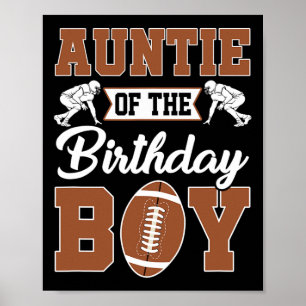 Auntie Of The Birthday Boy Football Party Family M Poster