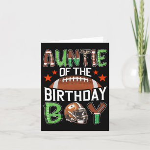 Auntie Of The Birthday Boy Game Day Football  Card