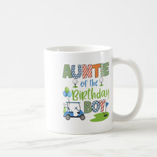 Auntie Of The Birthday Boy Golf Lover Family Match Coffee Mug