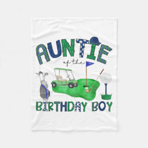 Auntie of the birthday boy hole in one golf lover  fleece blanket