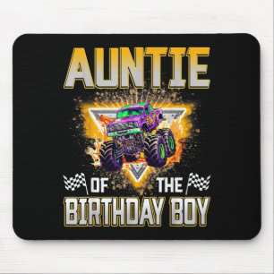 Auntie Of The Birthday Boy Monster Truck Birthday  Mouse Pad