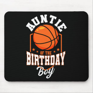 Auntie Of The Birthday Boy Sketll Theme Bday Party Mouse Pad