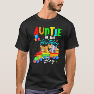 Auntie Of The Birthday Boys Train Family Safari An T-Shirt
