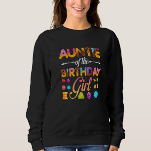 Auntie Of The Birthday Girl Doughnut Birthday Part Sweatshirt