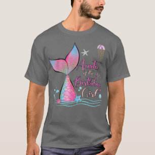Auntie Of The Birthday Girl Mermaid Magical Family T-Shirt