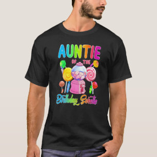 Auntie Of The Birthday Sweetie Candy Girl Matching T-Shirt