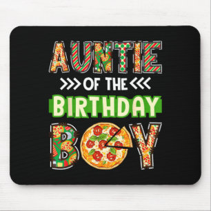 Auntie of the boy birthday boy pizza lover party  mouse pad