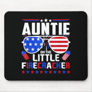 Auntie of The Little Firecracker Fourth of July Mouse Pad
