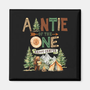 Auntie of the one happy camper 1st birthday magnet