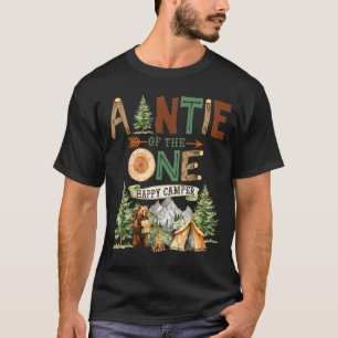 Auntie of the one happy camper 1st birthday T-Shirt