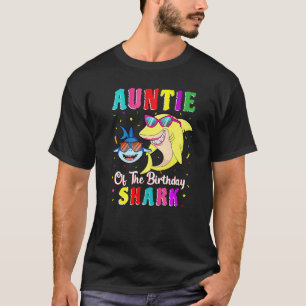 Auntie Of The Shark Birthday Family Matching Birth T-Shirt