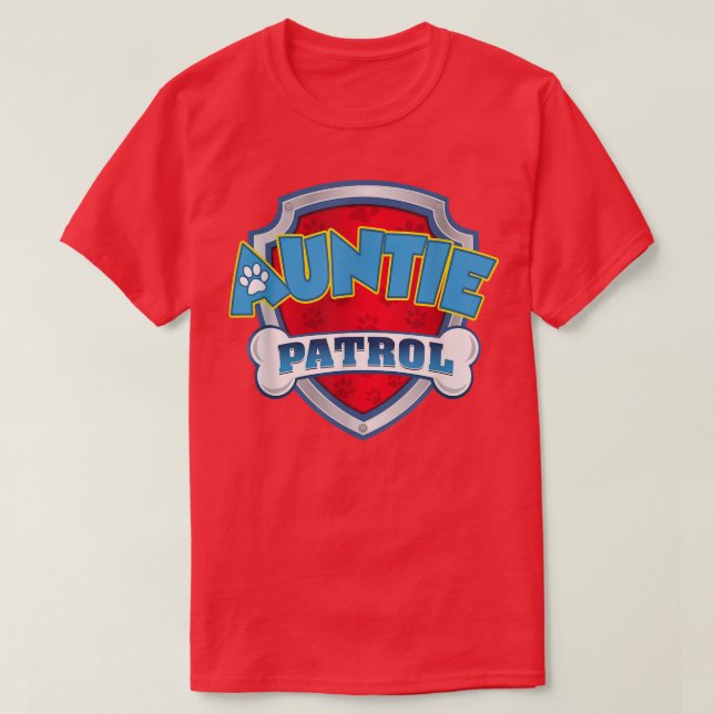 Auntie Patrol Funny Dog Patrol Mum, Dad For Men Wo T-Shirt (Design Front)