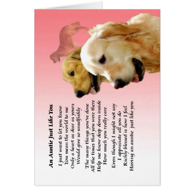 Auntie Poem - Golden Retriever design (Front)
