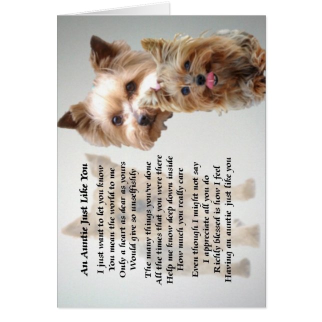 Auntie Poem - Yorkshire terrier (Front)