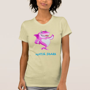 Auntie Shark   Funny Personalized T-Shirt