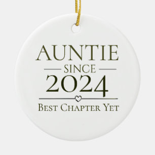 Auntie Since Personalised Year Best Chapter Yet  Ceramic Tree Decoration