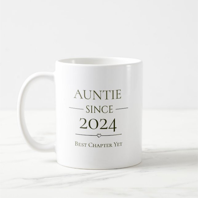 Auntie Since Personalised Year Best Chapter Yet  Coffee Mug (Left)